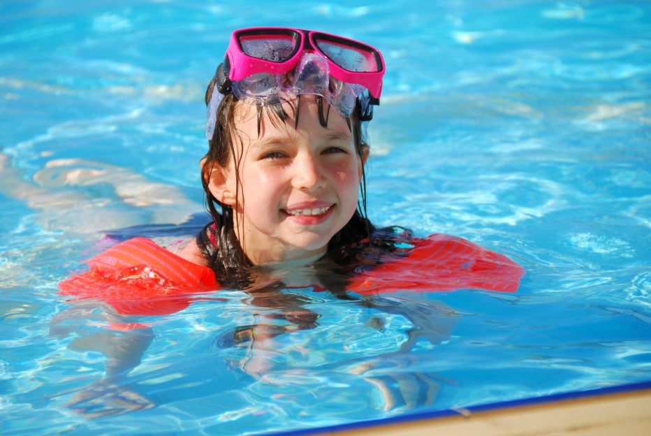 girl swimming