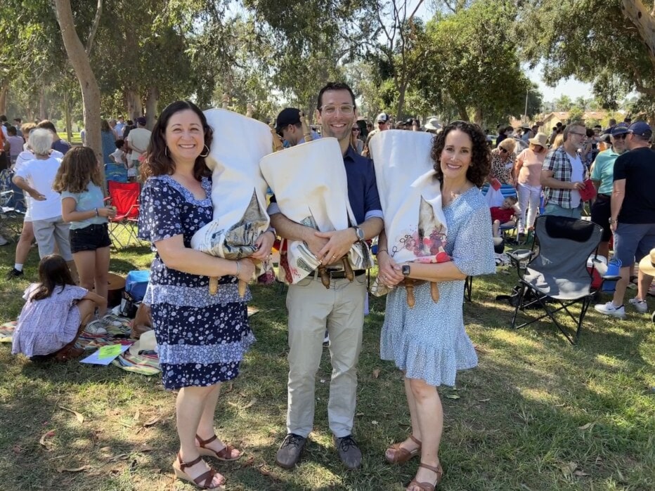 Sharon Rabbi and Cantor with Torahs
